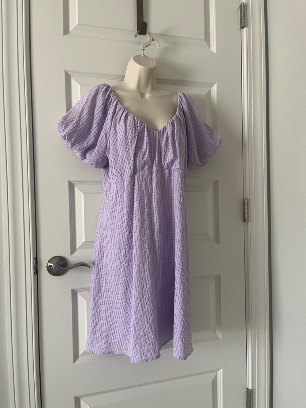 Old Navy Lavender Puff-Sleeve Mini Dress